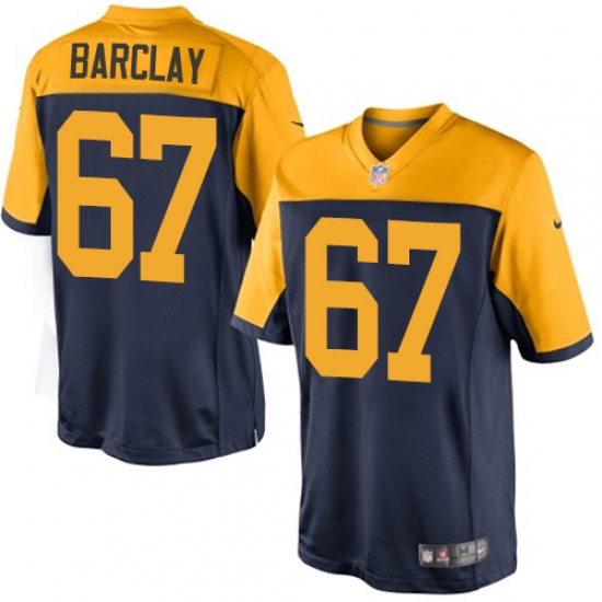 Men's Nike Green Bay Packers 67 Don Barclay Limited Navy Blue Alternate NFL Jersey