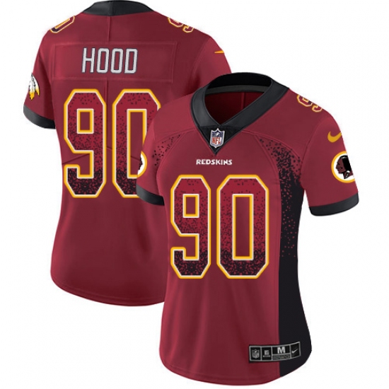 Women's Nike Washington Redskins 90 Ziggy Hood Limited Red Rush Drift Fashion NFL Jersey