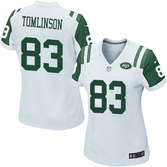 Women's Nike New York Jets 83 Eric Tomlinson Game White NFL Jersey