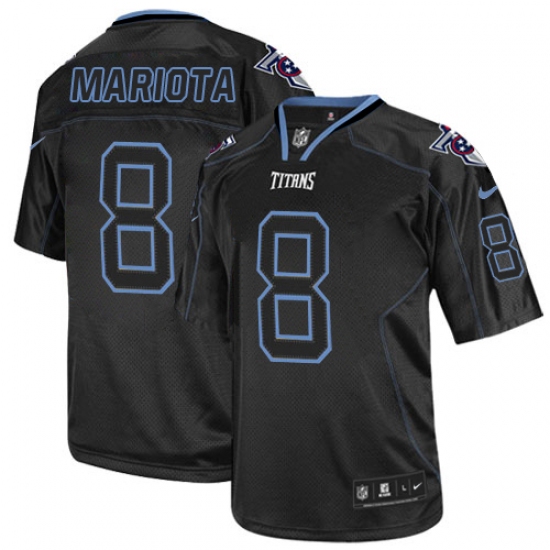 Men's Nike Tennessee Titans 8 Marcus Mariota Elite Lights Out Black NFL Jersey