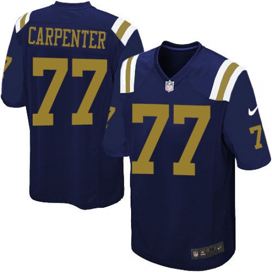 Youth Nike New York Jets 77 James Carpenter Elite Navy Blue Alternate NFL Jersey