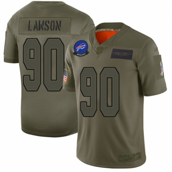 Youth Buffalo Bills 90 Shaq Lawson Limited Camo 2019 Salute to Service Football Jersey