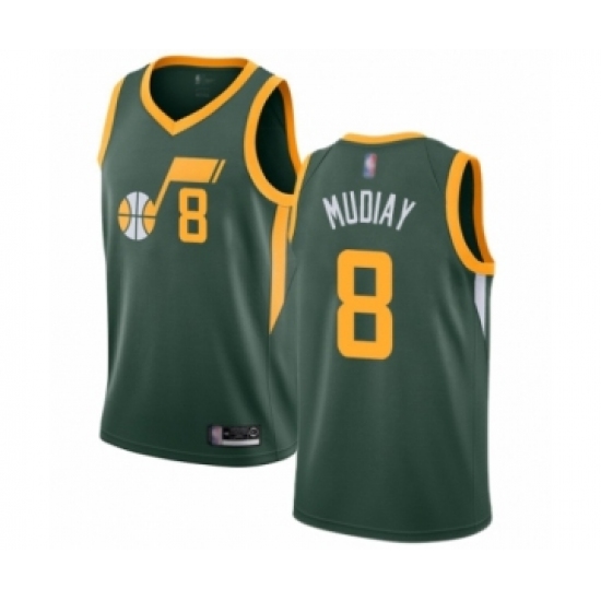 Youth Utah Jazz 8 Emmanuel Mudiay Green Swingman Jersey - Earned Edition