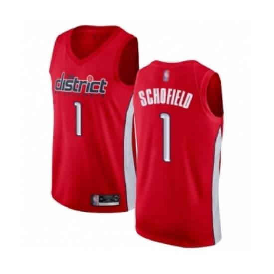 Youth Washington Wizards 1 Admiral Schofield Red Swingman Jersey - Earned Edition