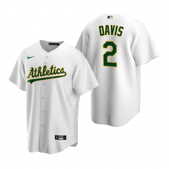 Men's Nike Oakland Athletics 2 Khris Davis White Home Stitched Baseball Jersey