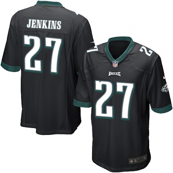 Men's Nike Philadelphia Eagles 27 Malcolm Jenkins Game Black Alternate NFL Jersey