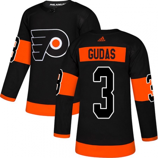 Men's Adidas Philadelphia Flyers 3 Radko Gudas Premier Black Alternate NHL Jersey