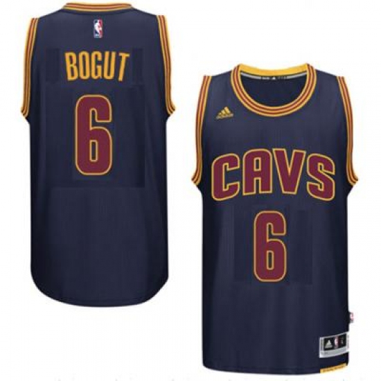 Men's Cleveland Cavaliers 6 Andrew Bogut adidas Navy Player Swingman CavFanatic Jersey