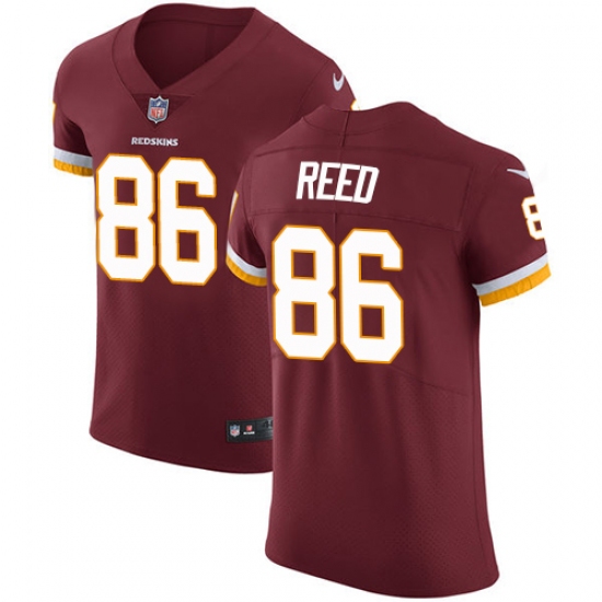 Men's Nike Washington Redskins 86 Jordan Reed Elite Burgundy Red Team Color NFL Jersey