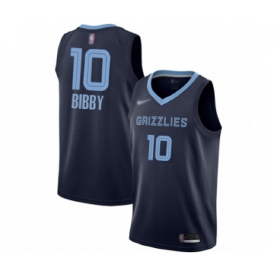 Women's Memphis Grizzlies 10 Mike Bibby Swingman Navy Blue Finished Basketball Jersey - Icon Edition