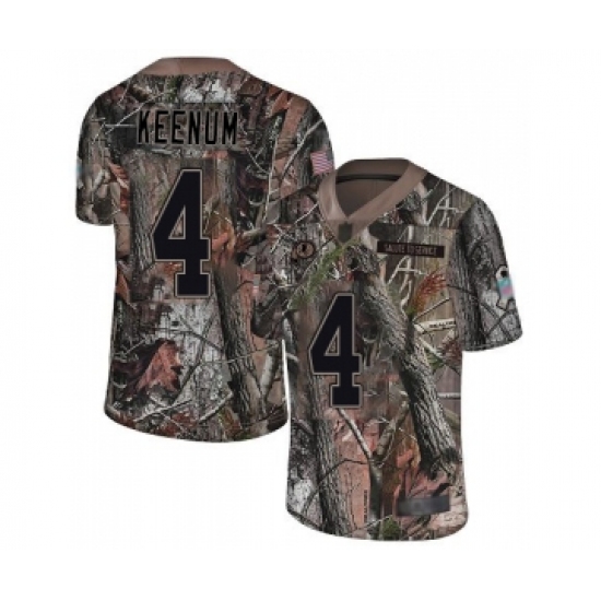 Men's Washington Redskins 4 Case Keenum Limited Camo Rush Realtree Football Jersey