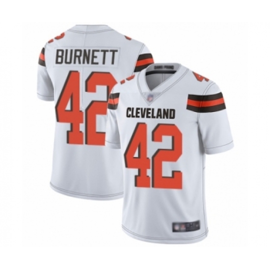 Men's Cleveland Browns 42 Morgan Burnett White Vapor Untouchable Limited Player Football Jersey