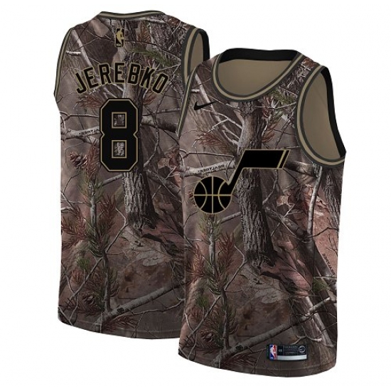 Men's Nike Utah Jazz 8 Jonas Jerebko Swingman Camo Realtree Collection NBA Jersey