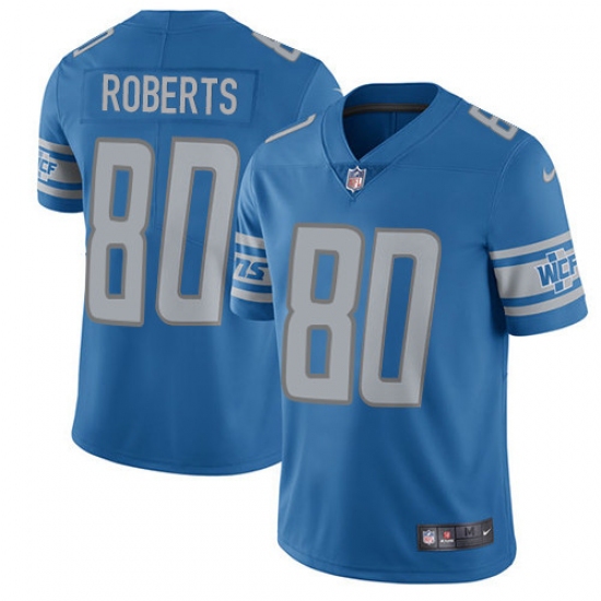 Youth Nike Detroit Lions 80 Michael Roberts Elite Light Blue Team Color NFL Jersey