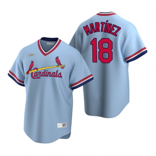 Men's Nike St. Louis Cardinals 18 Carlos Martinez Light Blue Cooperstown Collection Road Stitched Baseball Jersey