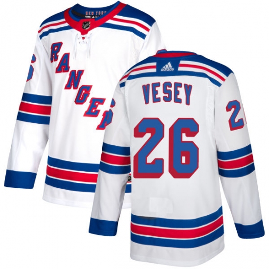 Men's Reebok New York Rangers 26 Jimmy Vesey Authentic White Away NHL Jersey