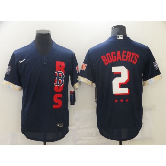 Men's Boston Red Sox 2 Xander Bogaerts Navy 2021 All-Star Game Replica Jersey