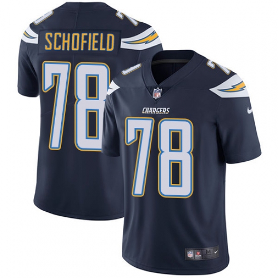 Men's Nike Los Angeles Chargers 78 Michael Schofield Navy Blue Team Color Vapor Untouchable Limited Player NFL Jersey