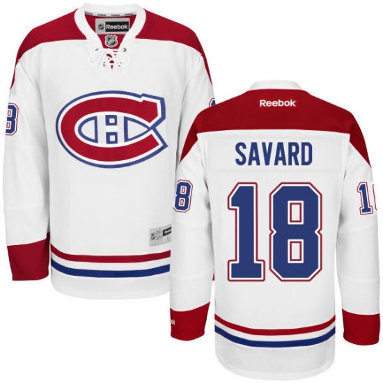 Youth Reebok Montreal Canadiens 18 Serge Savard Authentic White Away NHL Jersey