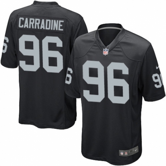 Men's Nike Oakland Raiders 96 Cornellius Carradine Game Black Team Color NFL Jersey