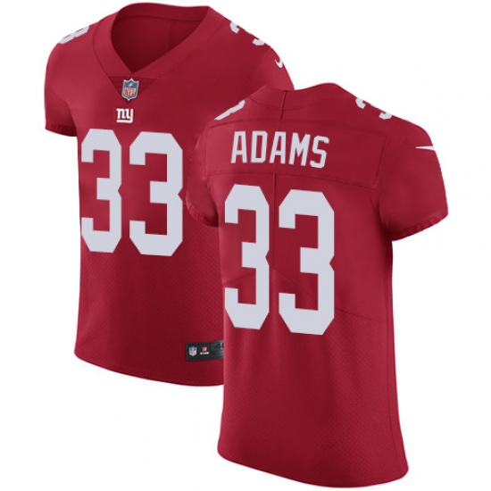 Men's Nike New York Giants 33 Andrew Adams Red Alternate Vapor Untouchable Elite Player NFL Jersey