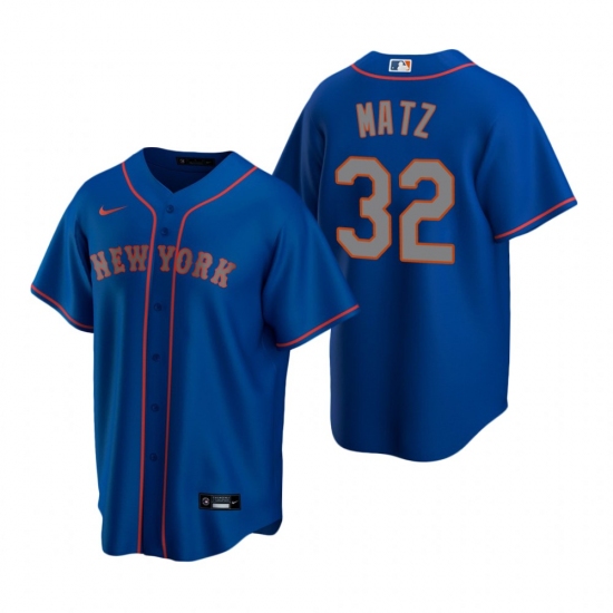 Men's Nike New York Mets 32 Steven Matz Royal Alternate Road Stitched Baseball Jersey