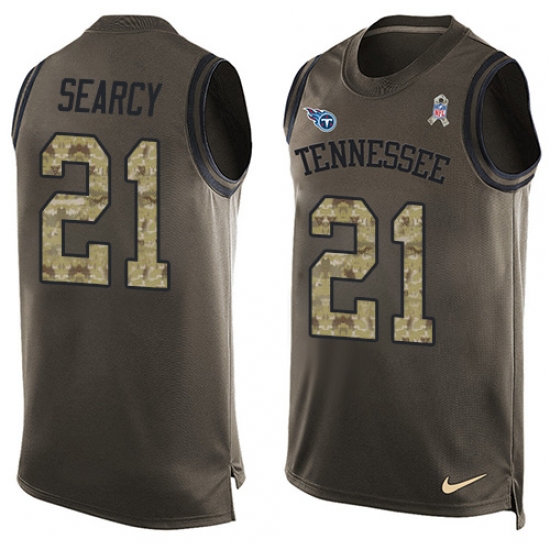 Men's Nike Tennessee Titans 21 Da'Norris Searcy Limited Green Salute to Service Tank Top NFL Jersey