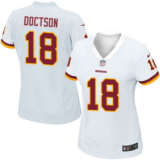 Women's Nike Washington Redskins 18 Josh Doctson Game White NFL Jersey