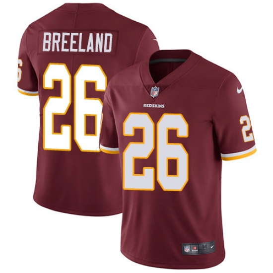 Youth Nike Washington Redskins 26 Bashaud Breeland Elite Burgundy Red Team Color NFL Jersey