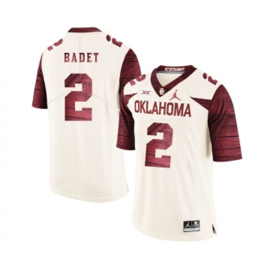 Oklahoma Sooners 2 Jeff Badet White 47 Game Winning Streak College Football Jersey