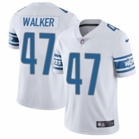 Youth Nike Detroit Lions 47 Tracy Walker White Vapor Untouchable Elite Player NFL Jersey