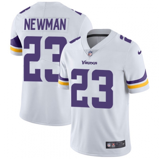 Youth Nike Minnesota Vikings 23 Terence Newman White Vapor Untouchable Limited Player NFL Jersey