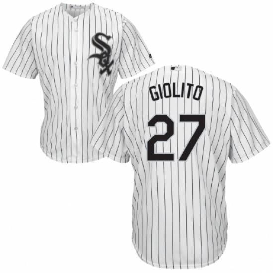 Men's Majestic Chicago White Sox 27 Lucas Giolito Replica White Home Cool Base MLB Jersey