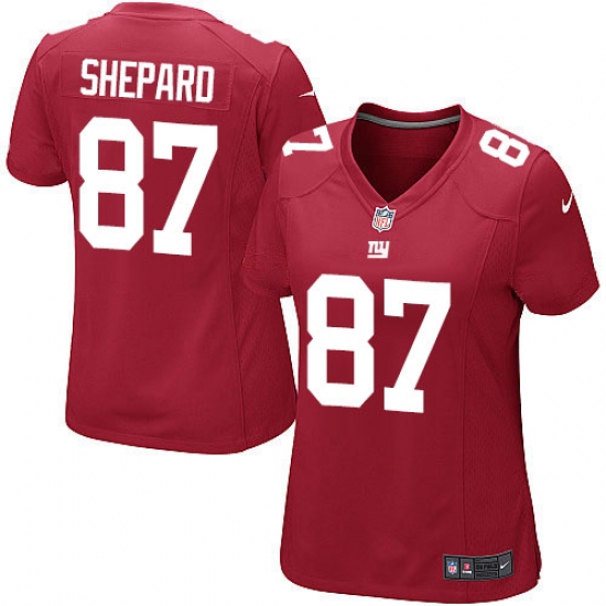 Women's Nike New York Giants 87 Sterling Shepard Game Red Alternate NFL Jersey