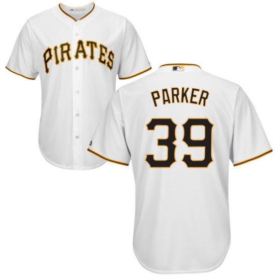 Youth Majestic Pittsburgh Pirates 39 Dave Parker Authentic White Home Cool Base MLB Jersey