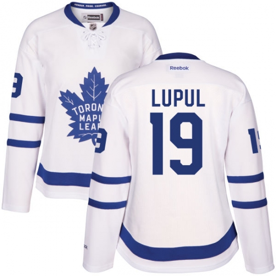 Women's Reebok Toronto Maple Leafs 19 Joffrey Lupul Authentic White Away NHL Jersey