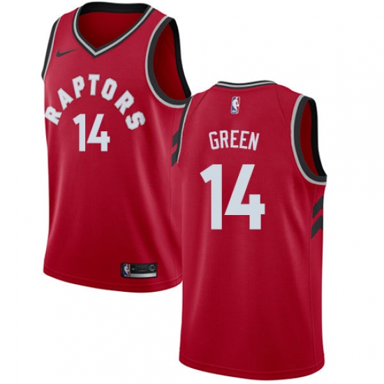 Youth Nike Toronto Raptors 14 Danny Green Swingman Red NBA Jersey - Icon Edition