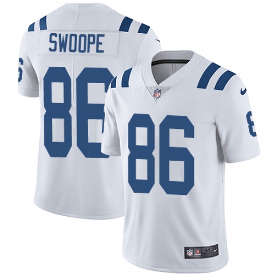 Men's Nike Indianapolis Colts 86 Erik Swoope White Vapor Untouchable Limited Player NFL Jersey