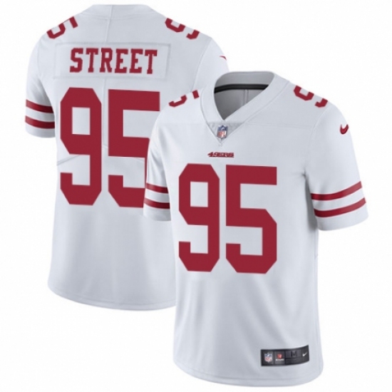 Men's Nike San Francisco 49ers 95 Kentavius Street White Vapor Untouchable Limited Player NFL Jersey