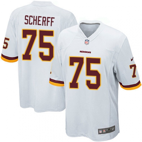 Men's Nike Washington Redskins 75 Brandon Scherff Game White NFL Jersey