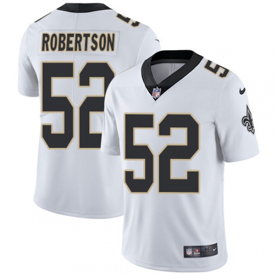 Youth Nike New Orleans Saints 52 Craig Robertson White Vapor Untouchable Limited Player NFL Jersey