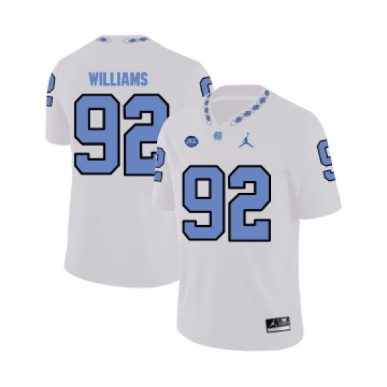 North Carolina Tar Heels 92 Sylvester Williams White College Football Jersey