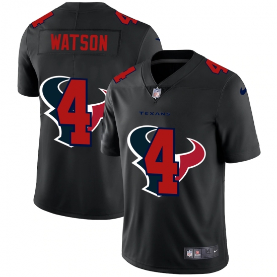 Men's Houston Texans 4 Deshaun Watson Black Nike Black Shadow Edition Limited Jersey