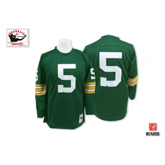 Mitchell and Ness Green Bay Packers 5 Paul Hornung Authentic Green Throwback NFL Jersey