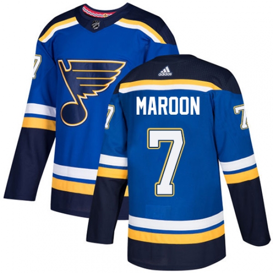 Men's Adidas St. Louis Blues 7 Patrick Maroon Authentic Royal Blue Home NHL Jersey