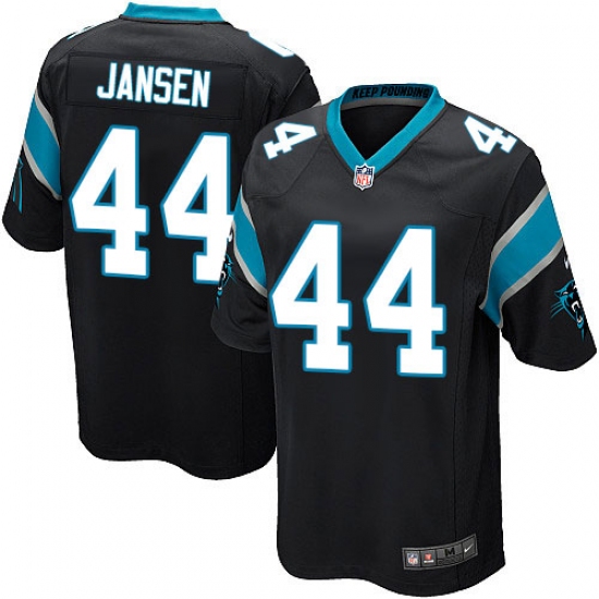 Men's Nike Carolina Panthers 44 J.J. Jansen Game Black Team Color NFL Jersey