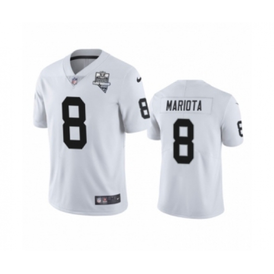 Men's Oakland Raiders 8 Marcus Mariota White 2020 Inaugural Season Vapor Limited Jersey