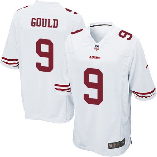 Men's Nike San Francisco 49ers 9 Robbie Gould Game White NFL Jersey