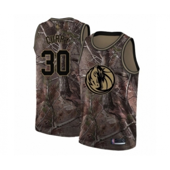 Men's Dallas Mavericks 30 Seth Curry Swingman Camo Realtree Collection Basketball Jersey