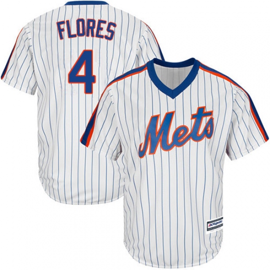 Youth Majestic New York Mets 4 Wilmer Flores Replica White Alternate Cool Base MLB Jersey